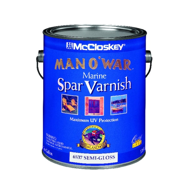 Man O War McCloskey SemiGloss Clear Marine Spar Varnish 1 gal 080.